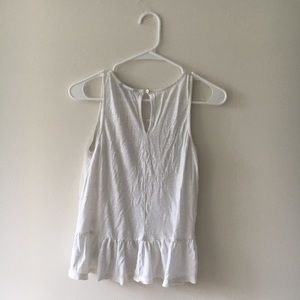 White Lacey tank
